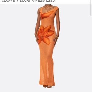 Hanifa Flora Sheer Maxi Dress